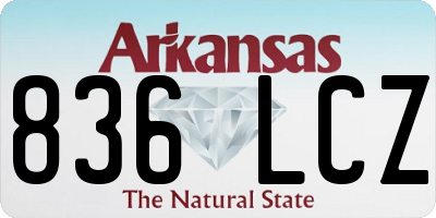 AR license plate 836LCZ