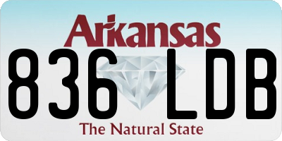 AR license plate 836LDB