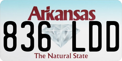 AR license plate 836LDD