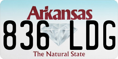 AR license plate 836LDG