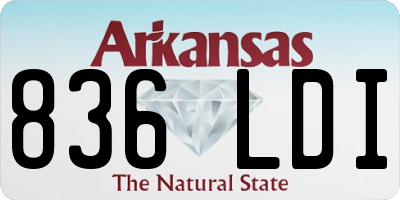 AR license plate 836LDI