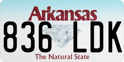 AR license plate 836LDK
