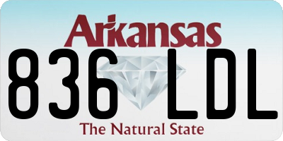 AR license plate 836LDL