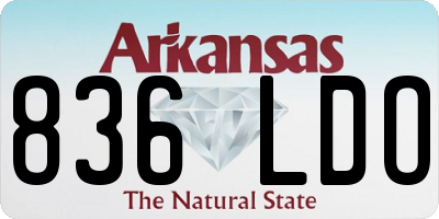 AR license plate 836LDO