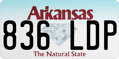 AR license plate 836LDP
