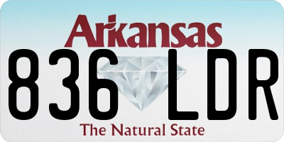 AR license plate 836LDR
