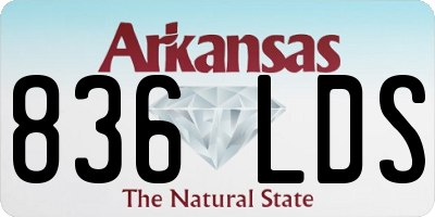 AR license plate 836LDS