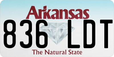 AR license plate 836LDT