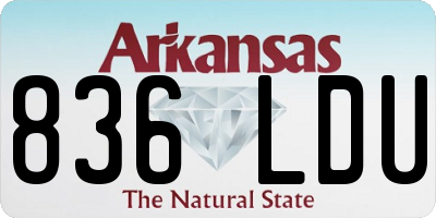 AR license plate 836LDU
