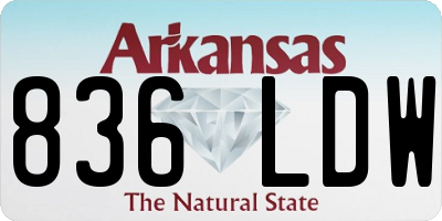 AR license plate 836LDW