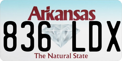 AR license plate 836LDX