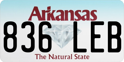 AR license plate 836LEB