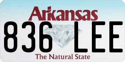 AR license plate 836LEE