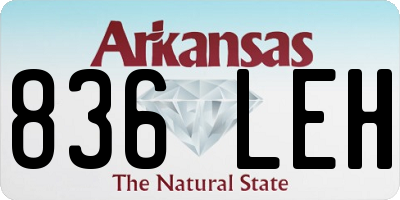 AR license plate 836LEH