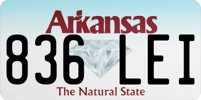 AR license plate 836LEI
