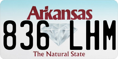 AR license plate 836LHM