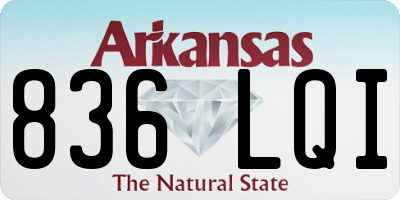 AR license plate 836LQI
