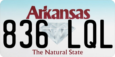 AR license plate 836LQL
