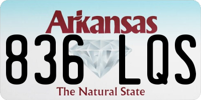 AR license plate 836LQS