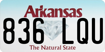 AR license plate 836LQU