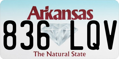 AR license plate 836LQV