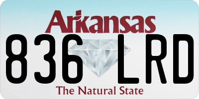 AR license plate 836LRD
