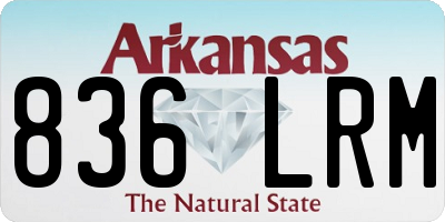 AR license plate 836LRM
