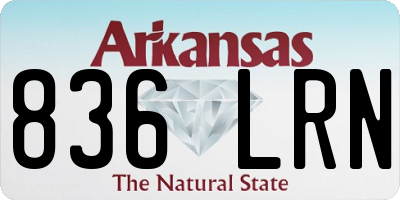 AR license plate 836LRN