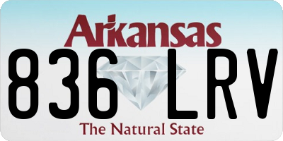AR license plate 836LRV