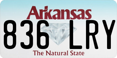 AR license plate 836LRY
