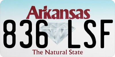 AR license plate 836LSF
