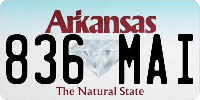 AR license plate 836MAI