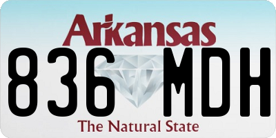 AR license plate 836MDH