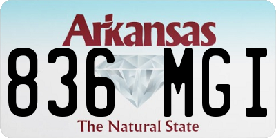 AR license plate 836MGI