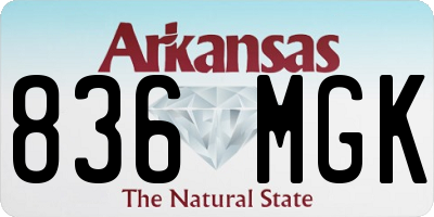 AR license plate 836MGK