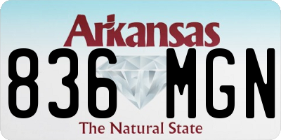 AR license plate 836MGN