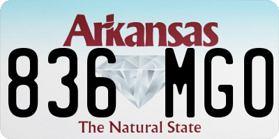 AR license plate 836MGO