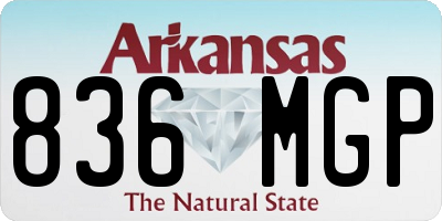 AR license plate 836MGP
