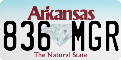 AR license plate 836MGR