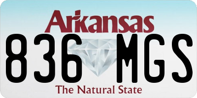 AR license plate 836MGS