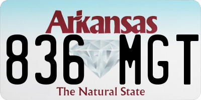 AR license plate 836MGT