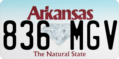 AR license plate 836MGV