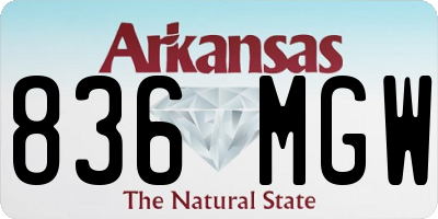 AR license plate 836MGW