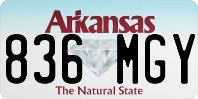 AR license plate 836MGY