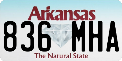 AR license plate 836MHA