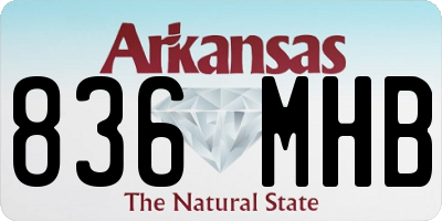 AR license plate 836MHB