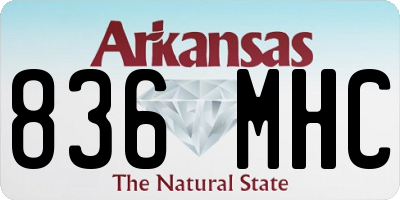 AR license plate 836MHC