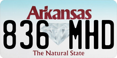 AR license plate 836MHD