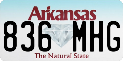 AR license plate 836MHG