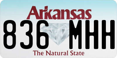 AR license plate 836MHH